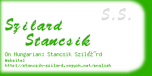 szilard stancsik business card